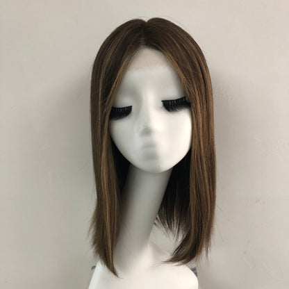 FLOWER HD Lace Front Mono Top Wig HD lace front Made With Virgin Remy Raw Hair For Women
