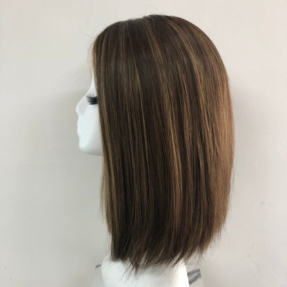FLOWER HD Lace Front Mono Top Wig HD lace front Made With Virgin Remy Raw Hair For Women
