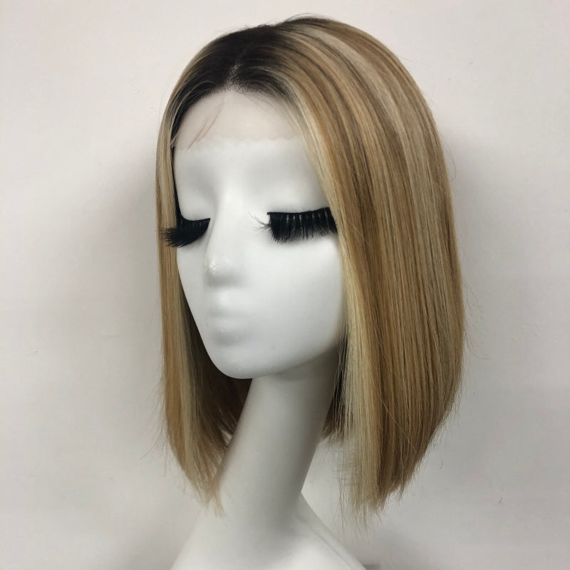 LASA 5x5" Lace Top Wig, Weft Back, With HD Lace Front And Raw Cutucle Hair For Women