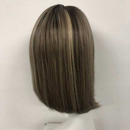 BAOLING 5x5" Mono Top Wig Weft Back With PU Edge In The Front And Raw Cutucle Hair For Women