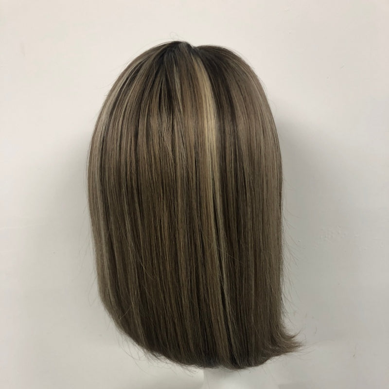 FLOWER HD Lace Front Mono Top Wig HD lace front Made With Virgin Remy Raw Hair For Women
