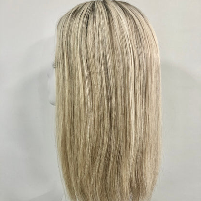 BAOLING 5x5" Mono Top Wig Weft Back With PU Edge In The Front And Raw Cutucle Hair For Women