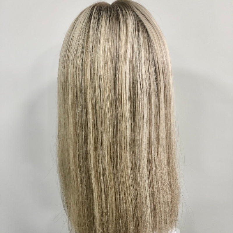 FLOWER HD Lace Front Mono Top Wig HD lace front Made With Virgin Remy Raw Hair For Women