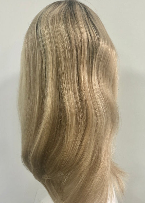 LEVITA Full Handmade Mono Top Wig With P Mono Lace Front & Silk Cover For Women