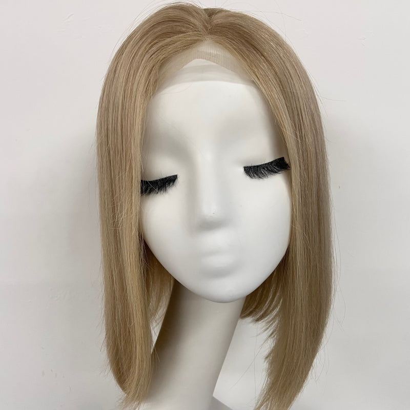MEDIRT01  Full Handmade, 5x5" Mono Top Wig, With HD Swiss Lace Front  And Virgin Remy Raw Hair For Women