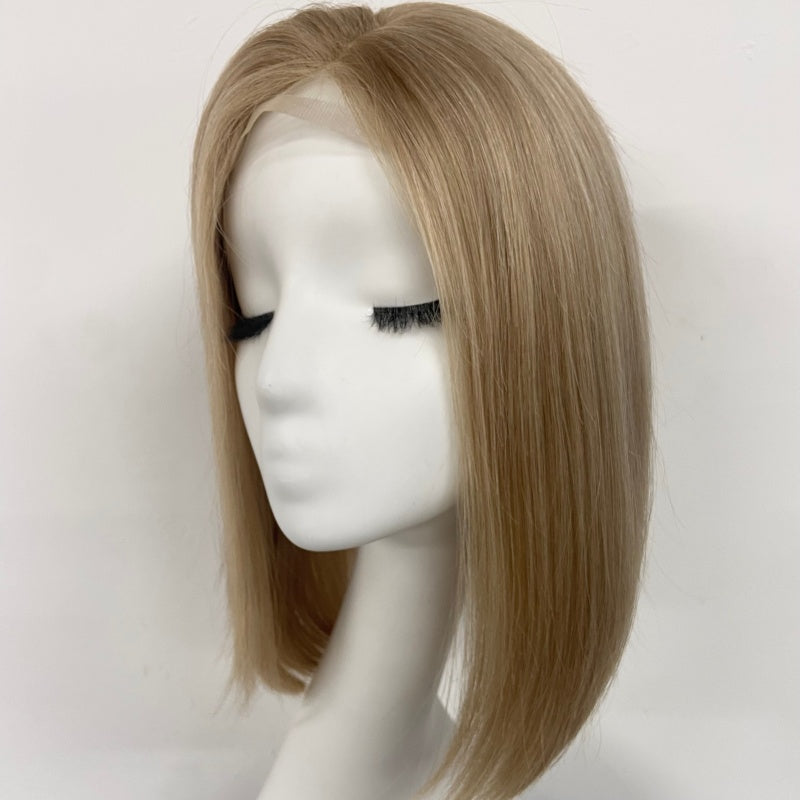 ANNABELLE 5x5" Mono Top Wig  Weft Back  With Transparent Lace Front And Raw Cutucle Hair For Women