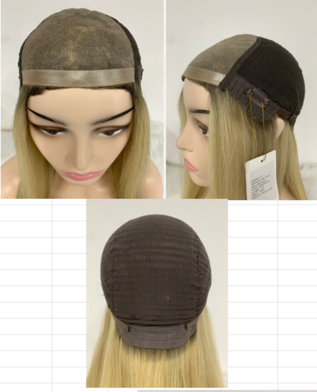 BAOLING 5x5" Mono Top Wig Weft Back With PU Edge In The Front And Raw Cutucle Hair For Women