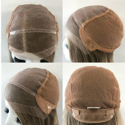 SPECTRA Full Handmade 5x5" Mono Top  Wig, With Hard P Mono Lace Front And Virgin Remy Raw Hair For Women