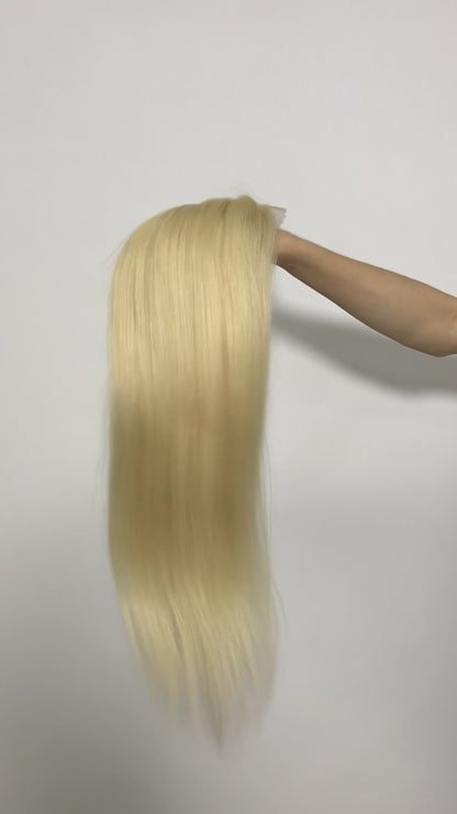 RAW HAIR LACE FRONT SILK  BASE TOP+WEFT BACK TOPPER